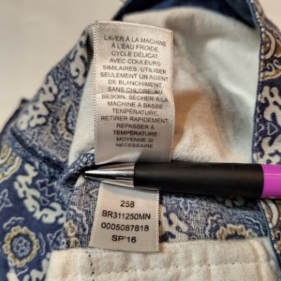 BROLETTO Linen Blend All Over Print Boho Preppy Flat Front Golf Shorts 33W - Picture 10 of 10